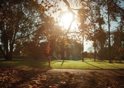 Jogging in Albert Park - Scenic park off Wellesley and Princes Streets in the heart of the University’s city campus